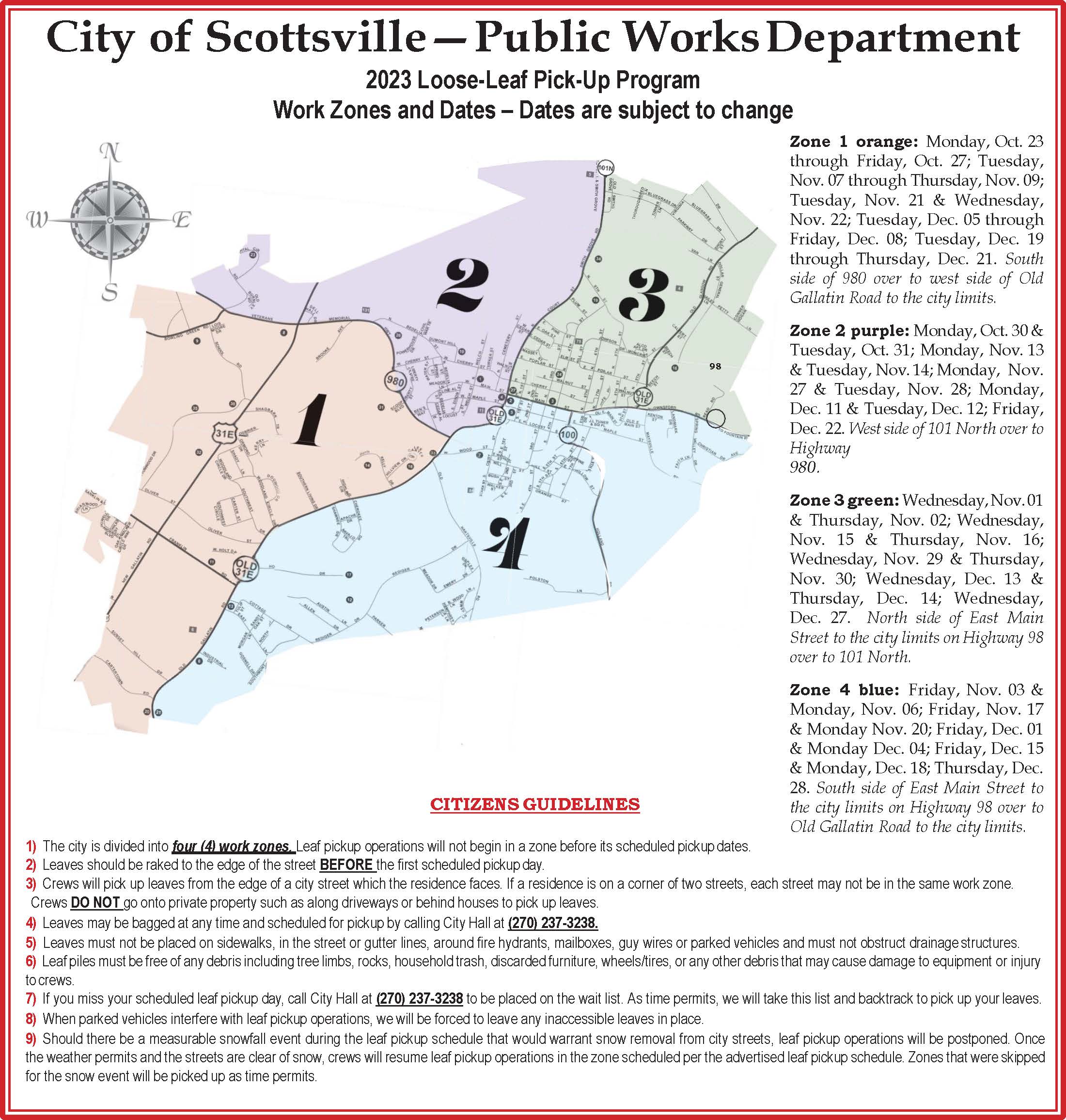 City of Scottsville Public Works Department Map