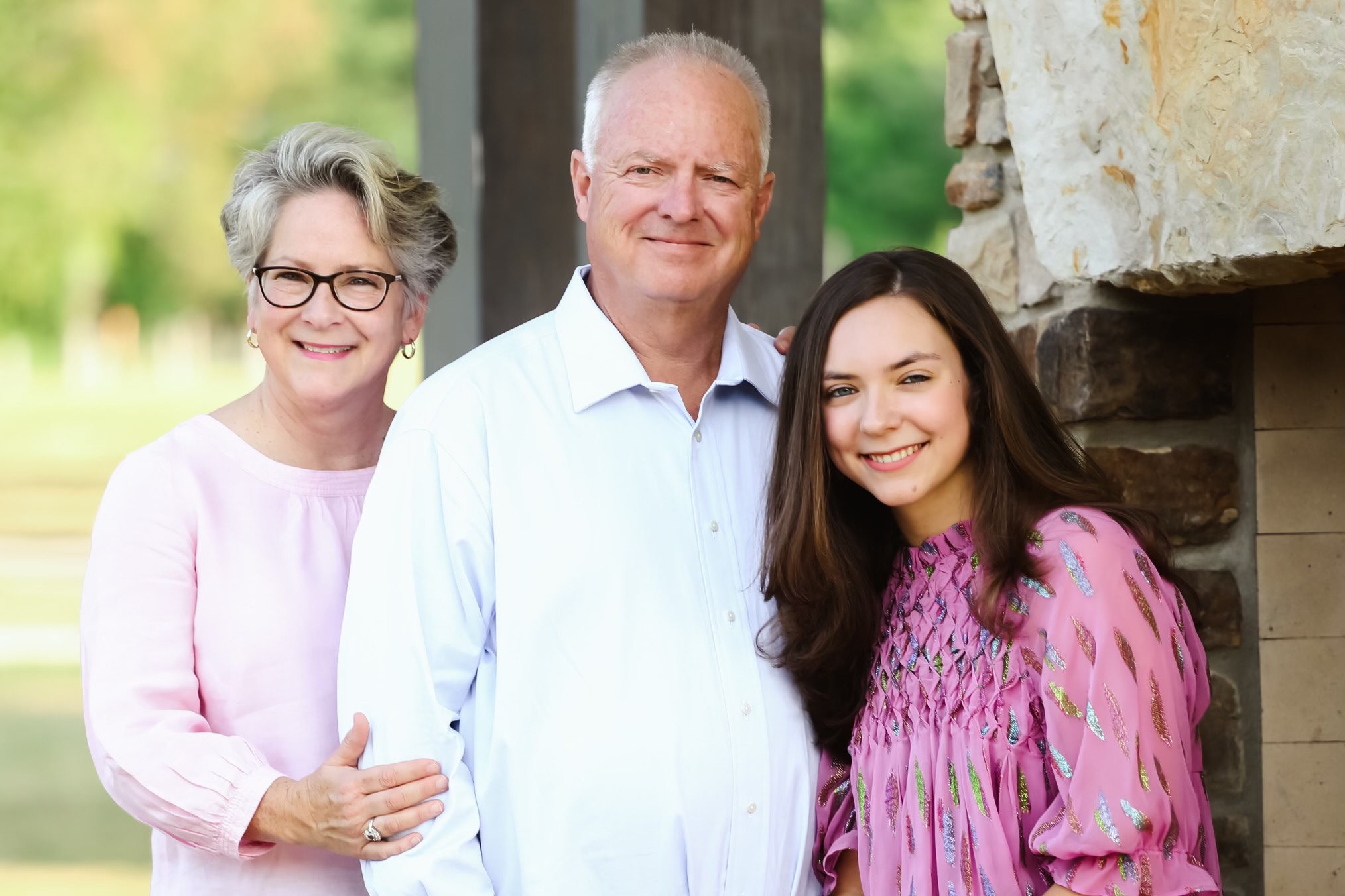 David Burch with his wife and daughter