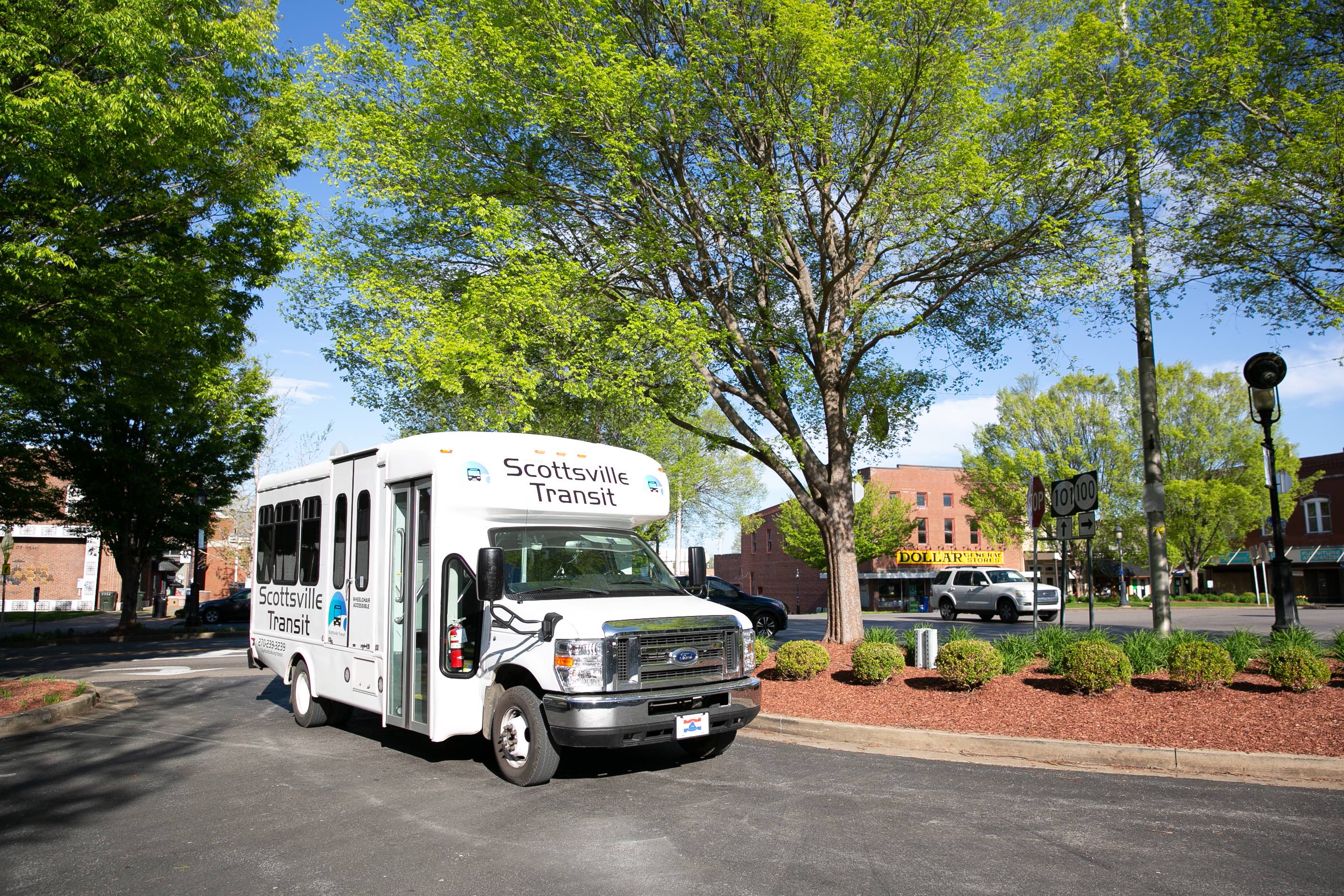 Scottsville City Transit bus on Scottsville Square