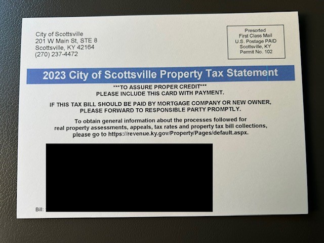 Property Tax Bill